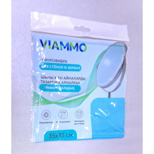 Микрофибра для стёкол и зеркал VIAMMO 35*35см 1шт