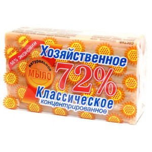 Мыло АИСТ Хозяйственное Классическое концентрированное 72% плёнка150г